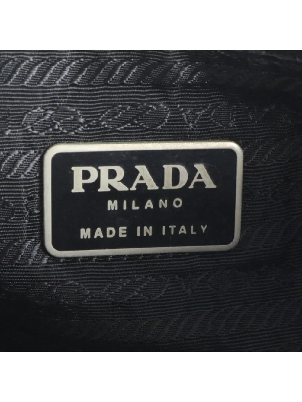 Prada Tessuto Nylon Triangle Logo Leather Shoulder Bag Crossbody Messenger Black